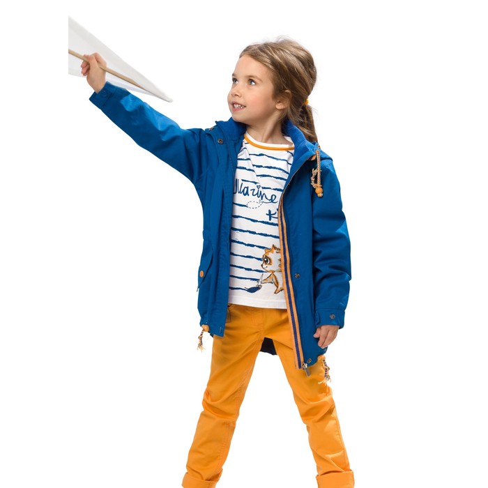 Плащ для девочки, рост 98 см, цвет синий