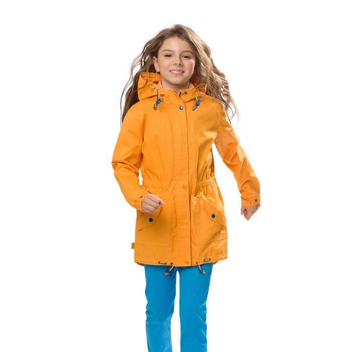 Плащ для девочки, рост 122 см, цвет оранжевый