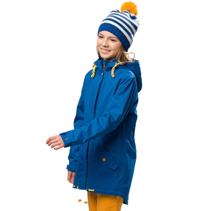 Плащ для девочки, рост 152 см, цвет синий