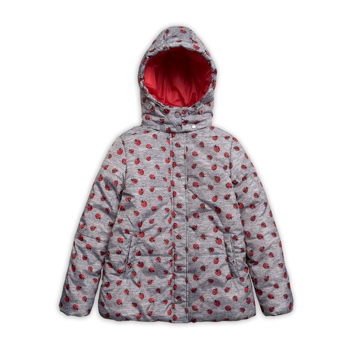 Плащ для девочки, рост 128 см, цвет серый