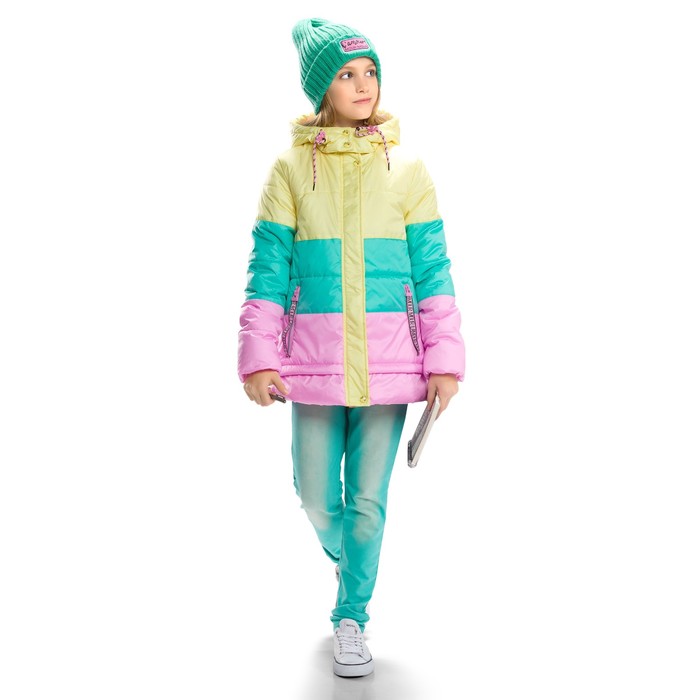 Плащ для девочки, рост 134 см, цвет жёлтый