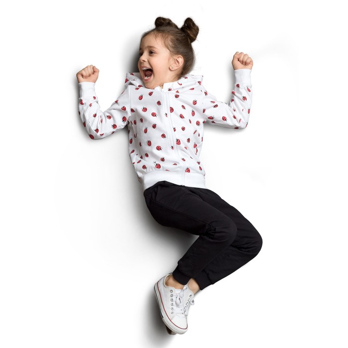 Комплект для девочки (куртка, брюки), рост 110 см, цвет белый