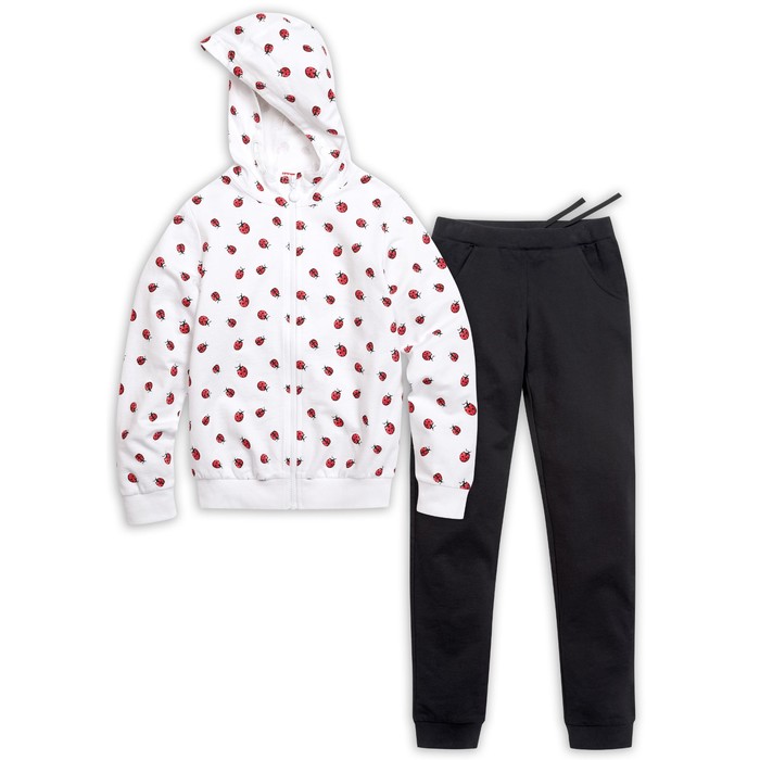 Комплект для девочки (куртка, брюки), рост 146 см, цвет белый