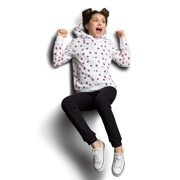 Комплект для девочки (куртка, брюки), рост 146 см, цвет белый