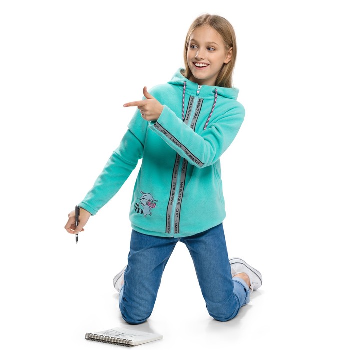 Куртка для девочки, рост 128 см, цвет изумрудный