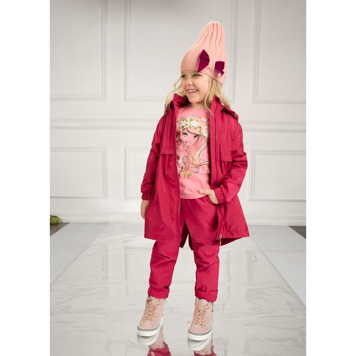 Брюки для девочки, рост 110 см, цвет малиновый