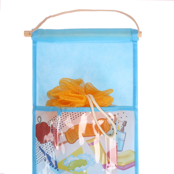 Подарочный набор "Универсальный": кармашек подвесной пластиковый на 3 отделения и мочалка