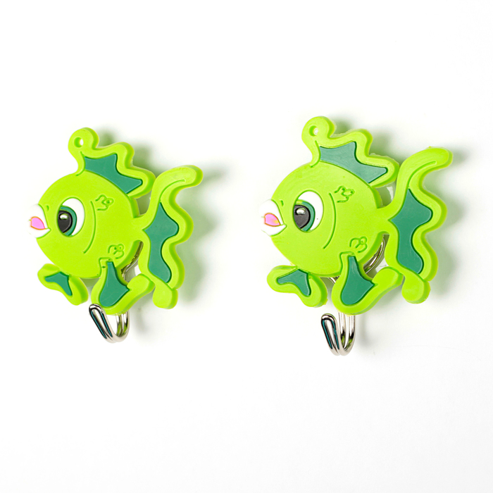 Набор крючков на липучке "Рыбки", 2 шт