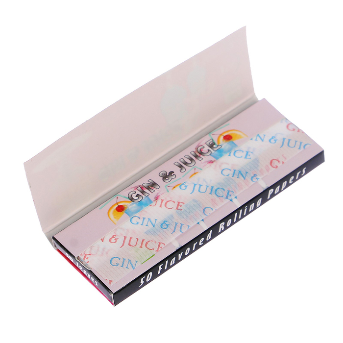 Бумага для самокруток, аромат Джин с соком, 8*2,5 см (1фасовка=50наборам)