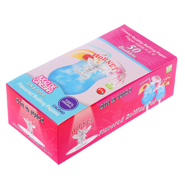 Бумага для самокруток, аромат Джин с соком, 8*2,5 см (1фасовка=50наборам)