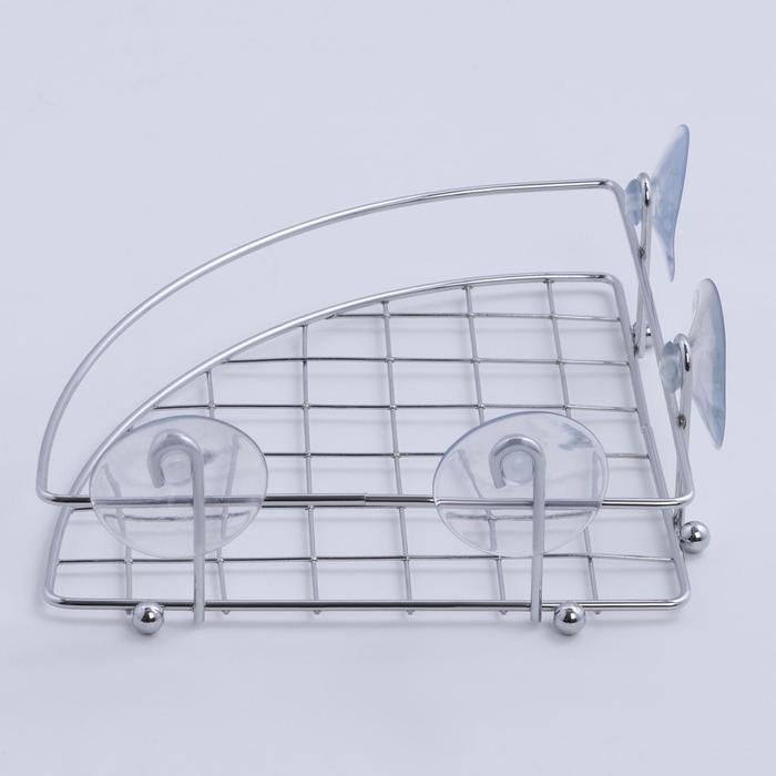 Полка угловая 20х20х8 см, 4 присоски ,