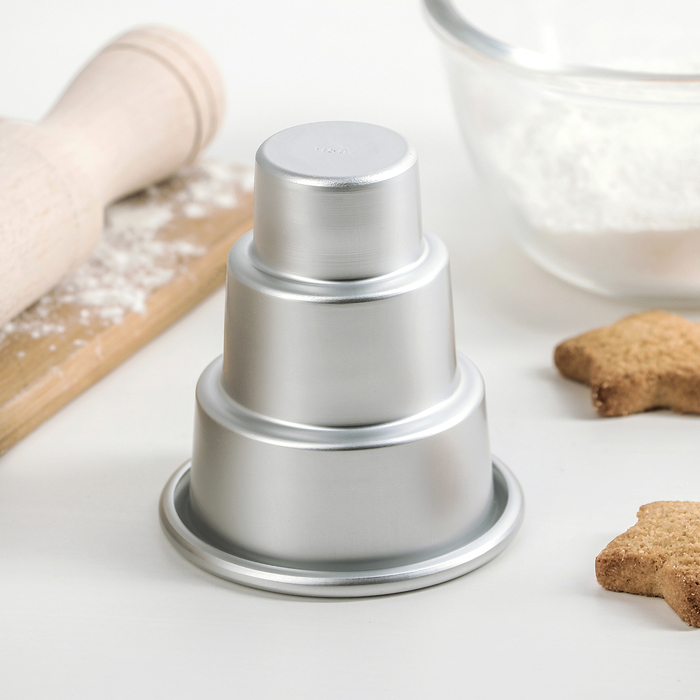 Форма для выпечки мини кексов и тортов 7х7х8 см