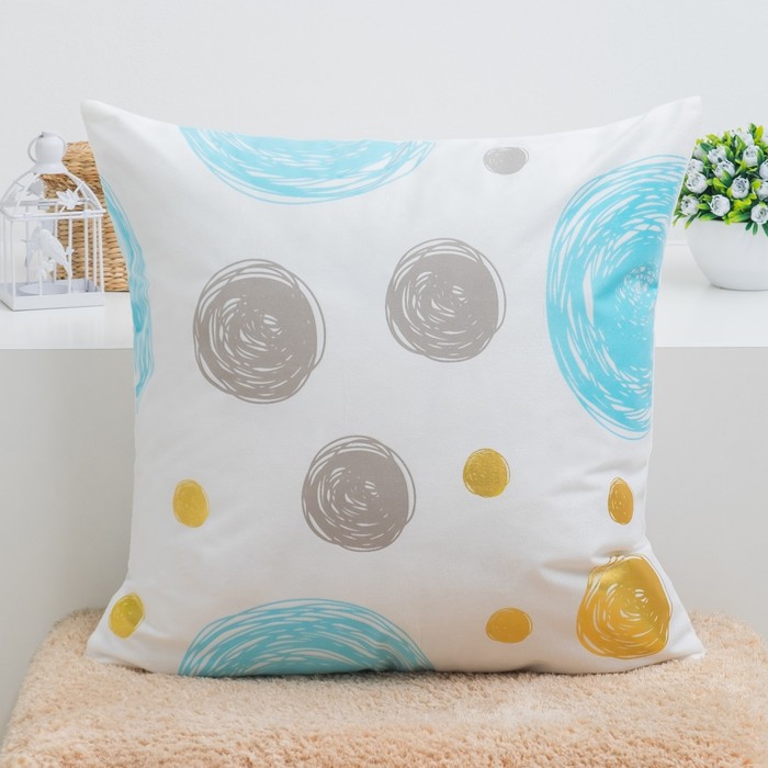 Наволочка декоративная "Этель" Акценты, 43*43 см, велюр