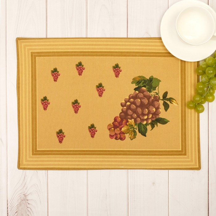 Салфетка на стол "Виноград" вид 2, 31 х 43 см, полиэстер