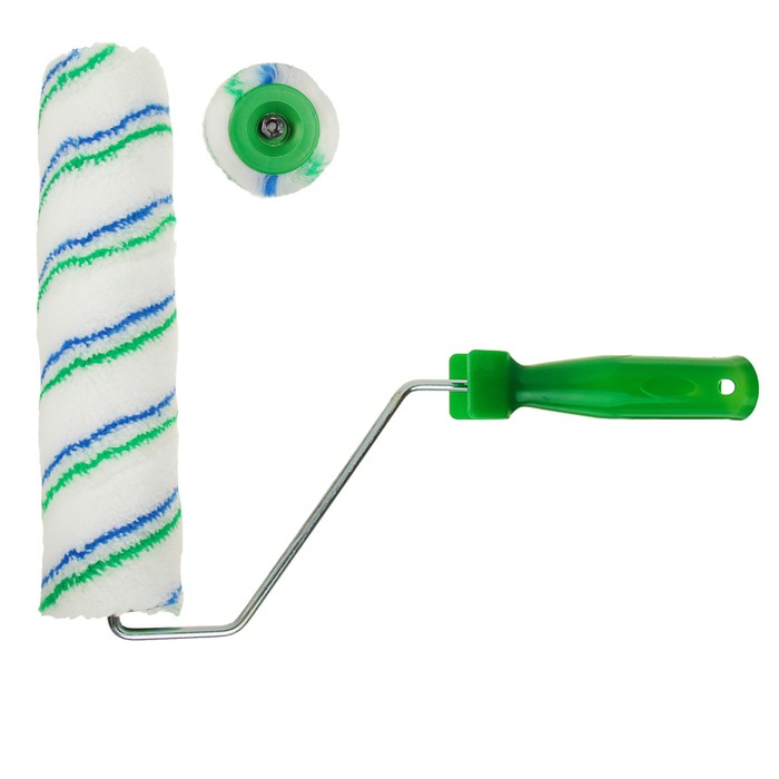 Валик TUNDRA basic, полиакрил, 250 мм, ручка d=8 мм, D=42 мм, ворс 11 мм, + зап. ролик