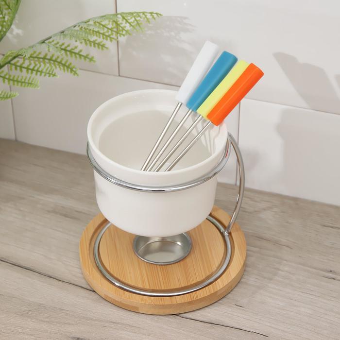 Набор для фондю "Эстет", 5 предметов, 4 шпажки