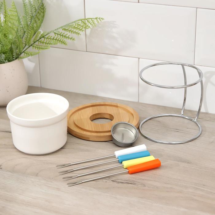 Набор для фондю "Эстет", 5 предметов, 4 шпажки