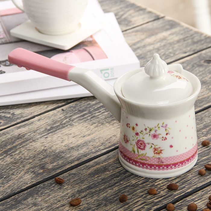 Турка 210 мл "Рондо", цвет розовый