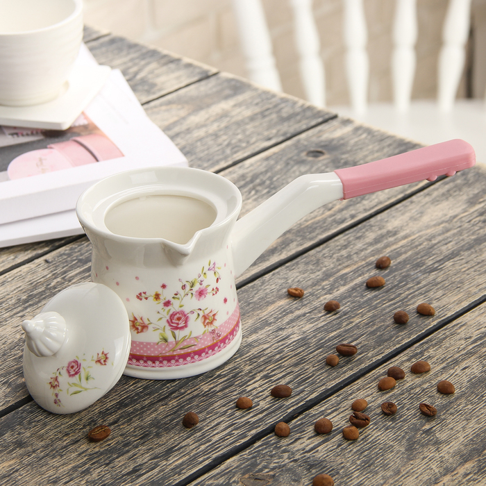 Турка 210 мл "Рондо", цвет розовый