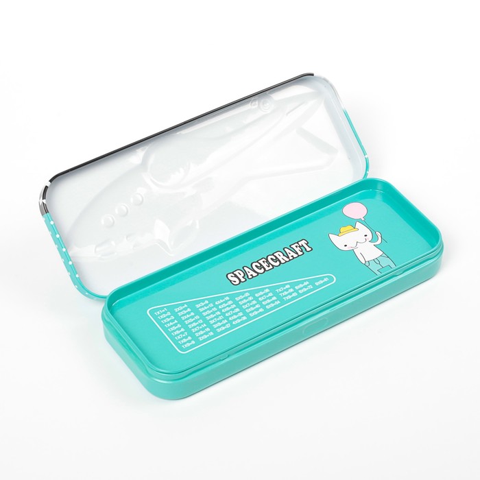 Пенал школьный металл МИКС Самолет