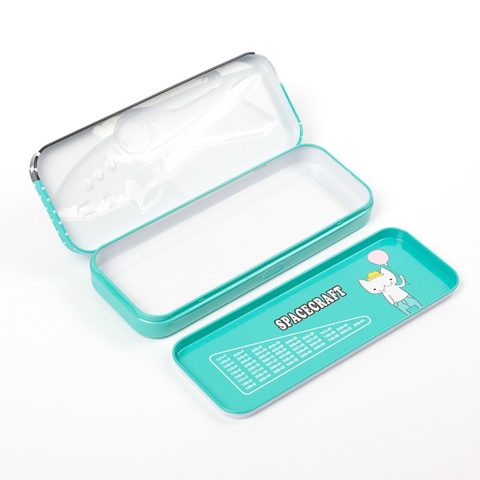 Пенал школьный металл МИКС Самолет