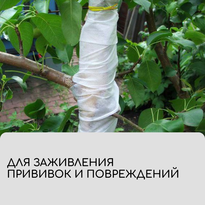 Лента-бинт садовый, 0,08 × 10 м, спанбонд с УФ-стабилизатором, белый, Greengo,Эконом 20%
