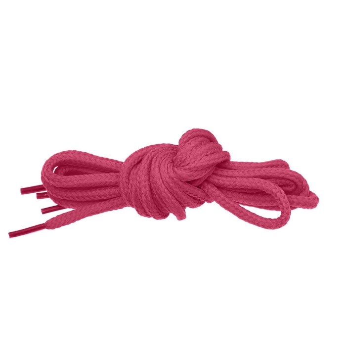 Шнурки для обуви с круглым сечением, d=5мм, 120см, пара, цвет розовый