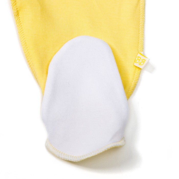 Ползунки детские, рост 62 см, цвет жёлтый/белый M055001Y62_М
