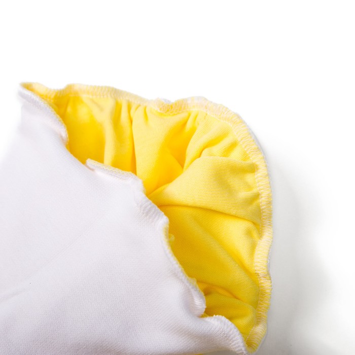 Ползунки детские, рост 62 см, цвет жёлтый/белый M055001Y62_М