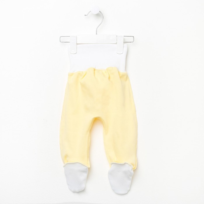 Ползунки детские, рост 80 см, цвет жёлтый/белый M055001Y80_М