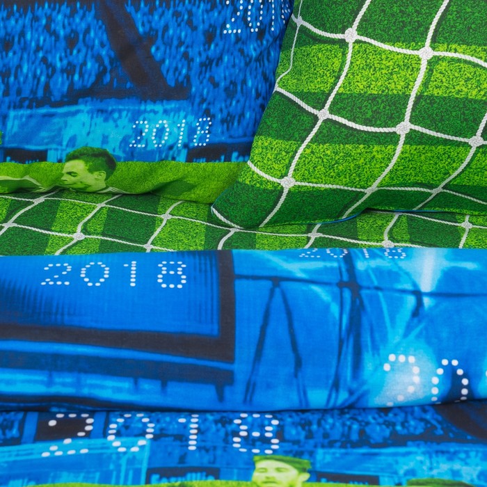 КПБ 1,5сп Артпостелька Матч 143*215см, 150*214см, 70*70см 2шт бязь хл.100%