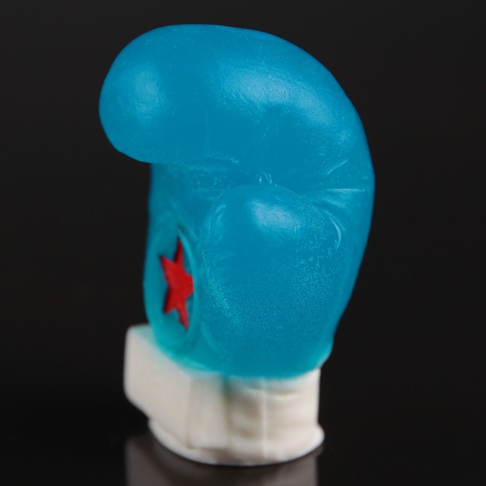 Мыло фигурное "Боксерская перчатка" синяя 150 г