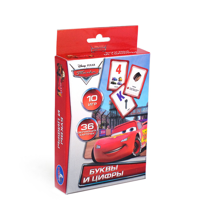 Карточки развивающие "Тачки Учим алфавит и цифры" 36 карточек 4690590086285