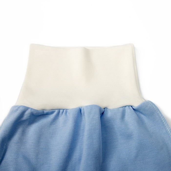 Ползунки для мальчика, рост 62 см, цвет голубой/молочный M055011Y62_М