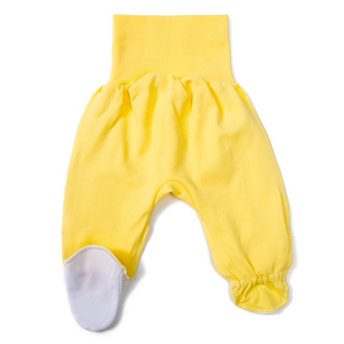 Ползунки детские, рост 68 см, цвет жёлтый/белый M055011Y68_М