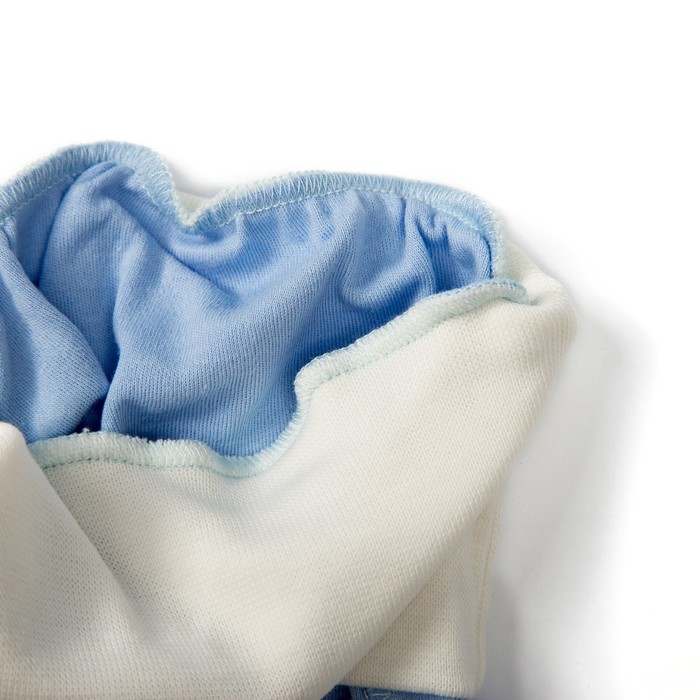 Ползунки для мальчика, рост 68 см, цвет голубой/молочный M055011Y68_М