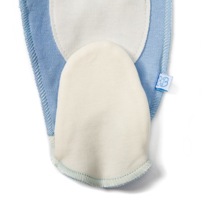 Ползунки для мальчика, рост 68 см, цвет голубой/молочный M055011Y68_М