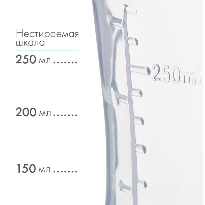 Бутылочка для кормления детская приталенная, 250 мл, от 0 мес., цвет красный