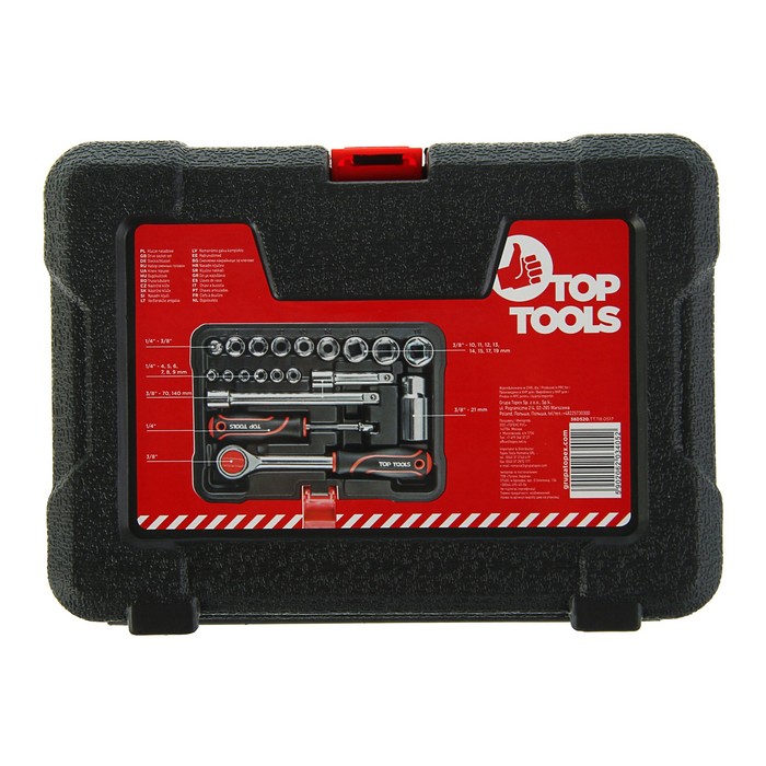 Набор бит и головок Top Tools, 1/4", 3/8", 20 шт.