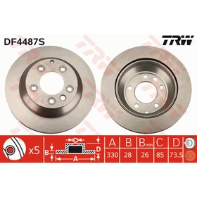 

Диск тормозной TRW DF4487S