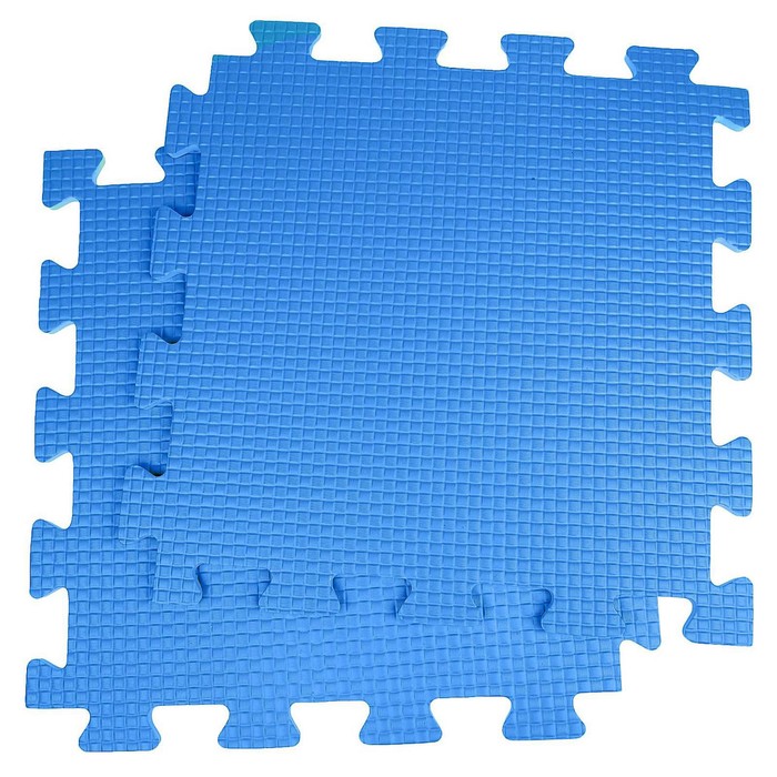 Детский коврик-пазл, 1 × 1 м, синий