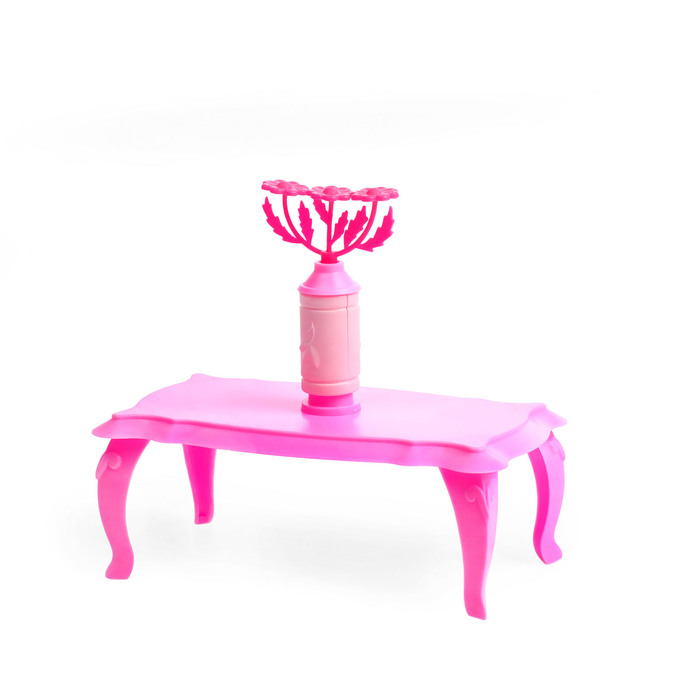 Журнальный столик с цветами для куклы "Зефир"