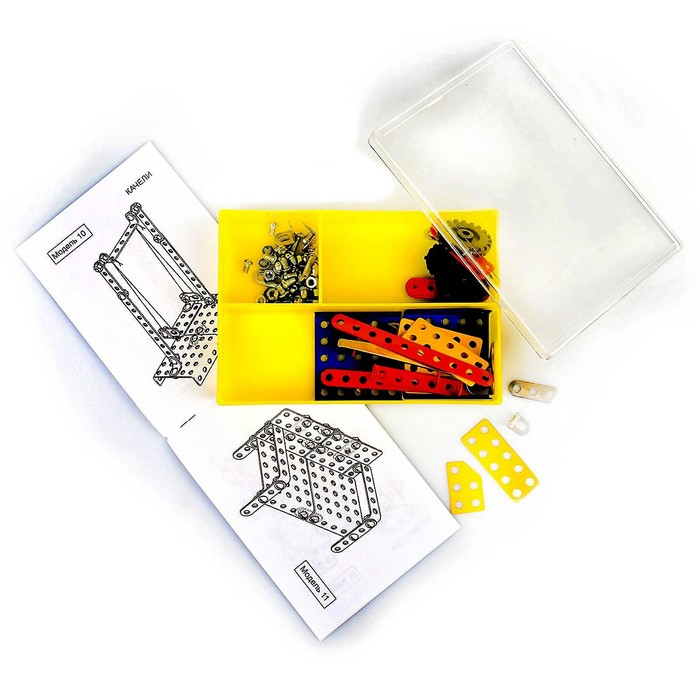 Конструктор "Техник Малыш", 74 элемента, 17 моделей, цветной