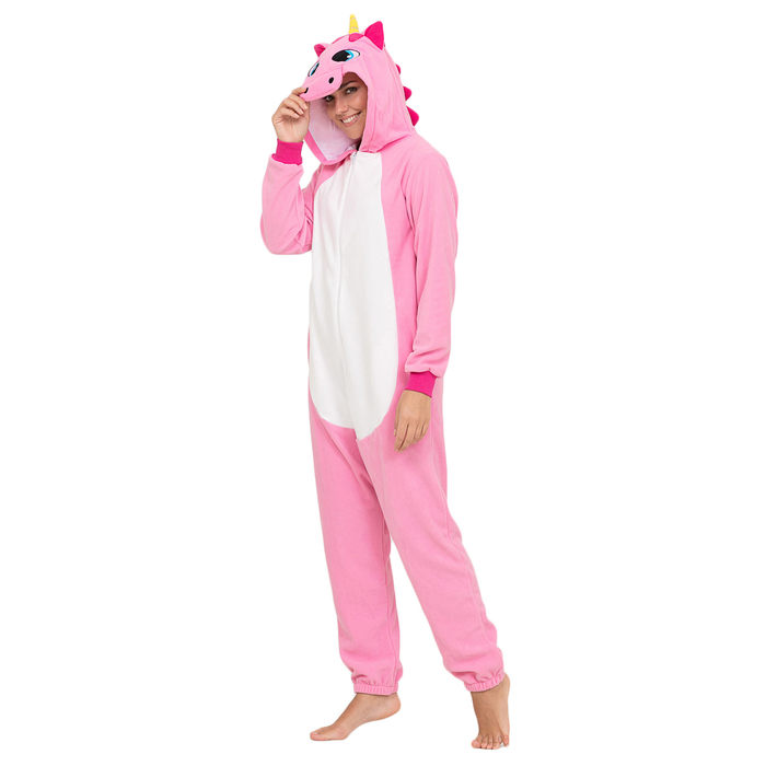 Комбинезон-кигуруми на молнии "Розовый единорог" (XL), р.50-52, рост 182-190 см
