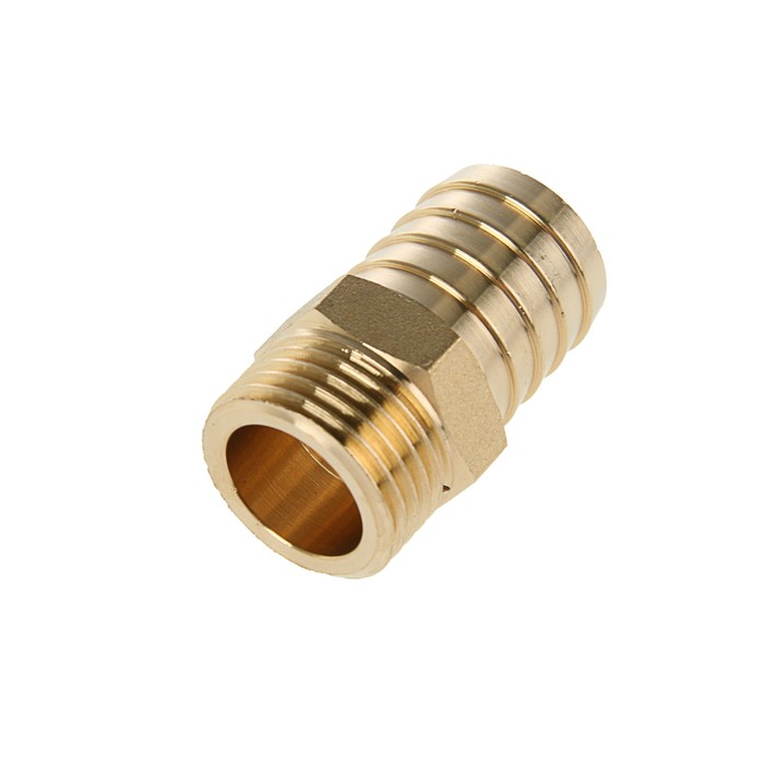 Штуцер JIF, 1/2" х 20 мм, наружная резьба, латунь