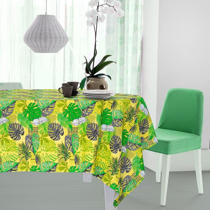 Скатерть "Доляна" Листья 145*180 см, рогожка,160г/м2, 100% хл