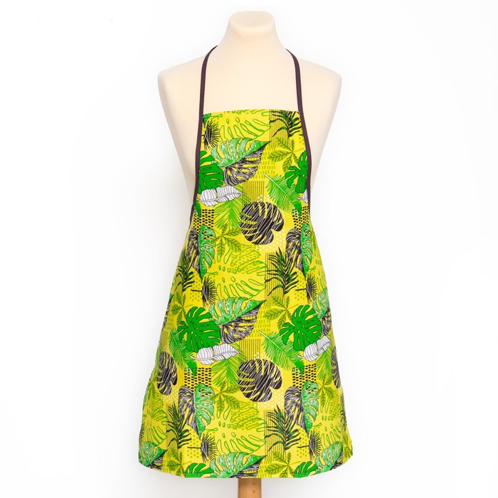 Фартук "Доляна" Листья 60*70 см, рогожка, 160г/м2, 100% хл