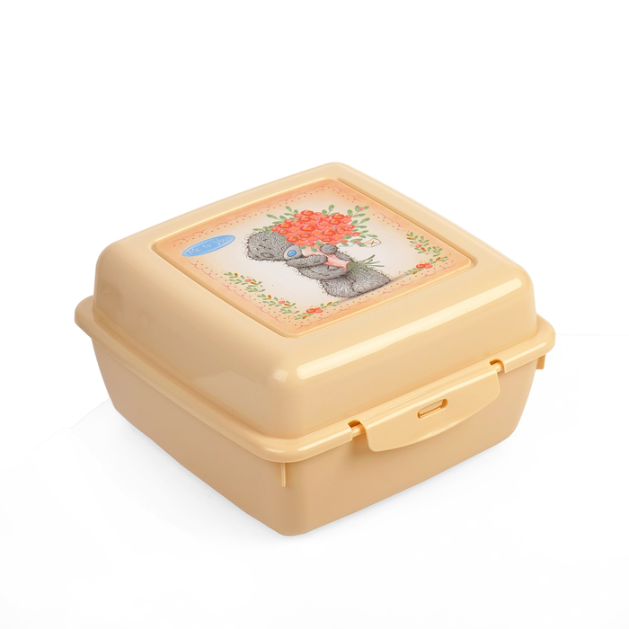 Контейнер для бутербродов с аппликацией "ME TO YOU", бежевый, МИКС