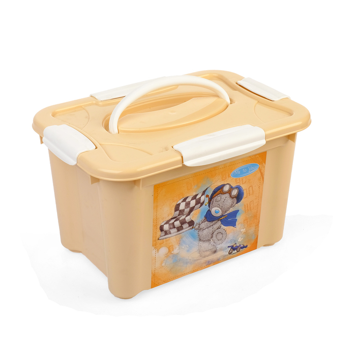 Контейнер универсальный с ручкой и аппликацией "ME TO YOU", бежевый, 5,5 л