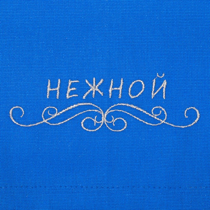 Набор салфеток Этель"Нежной"40*40Цв.Синий сВМГО хл,200 гр/м2-2шт+дер.лопатка